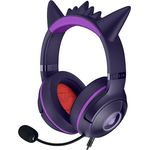 Razer Kraken Kitty V2 – Gengar Edition, USB-Headset mit Gengar-Stacheln, streamreaktiver Beleuchtung, HyperClear-Kardioidenmikrofon, Triforce 40-mm-Treibern und 7.1 Surround Sound, Violett