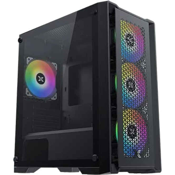 Xigmatek Lux M PC-Gehäuse Mini Tower Micro-ATX, Schwarz – Bild 1