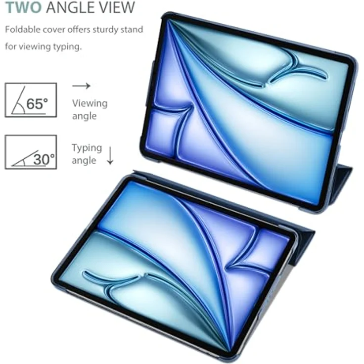 ProCase Hülle für iPad Air 11 Zoll (2024-2026), Schutzhülle mit automatischer Sleep/Wake-Funktion, Navy – Bild 5