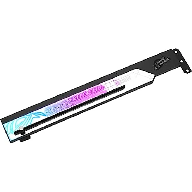ASUS ROG Strix ARGB Grafikkarten Halterung (GPU Halter, AURA Sync ARGB Beleuchtung, anpassbare Größe, einfache Montage, kompatibel mit ATX-Gehäusen, schwarz) – Bild 4