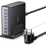UGREEN USB C Ladegerät 200W GaN Netzteil 8-Port Desktop Ladestation, 100W Schnellladegerät mit PD und PPS, kompatibel mit MacBook Pro/Air, iPhone, Galaxy Serien, Schwarz