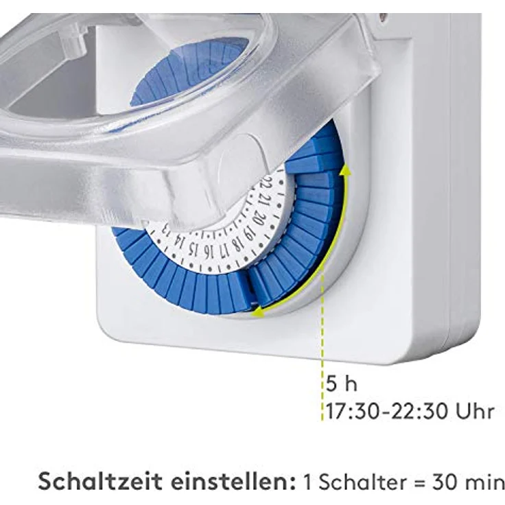 Goobay 2er Pack Zeitschaltuhr Spritzwassergeschützt IP44, 2 ) (Pack of 2) – Bild 4