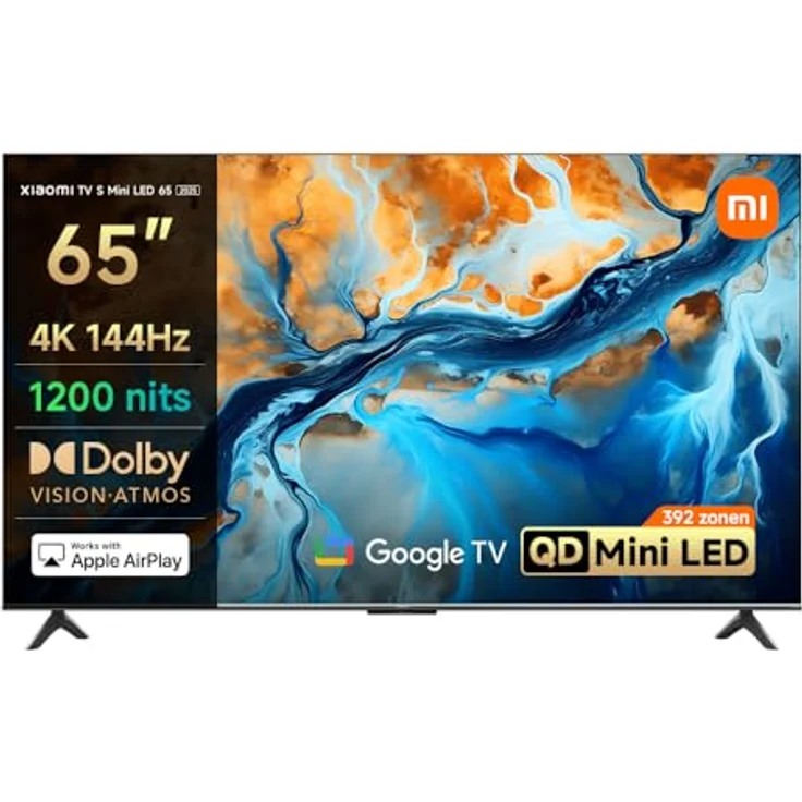 Xiaomi TV S Mini 65 2025, 65 Zoll QLED Mini LED Fernseher mit Local Dimming, 1200 nits, Dolby Vision IQ und 144Hz Bildwiederholrate – Bild 1
