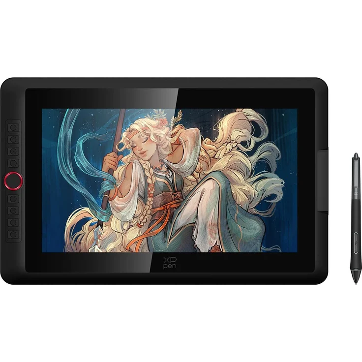 XP-Pen Artist V2, Grafiktablett mit 15,4 Zoll Display, 16K Druckstufen, 8 Schnelltasten, klappbarer Ständer, ideal für Home Office und E-Learning