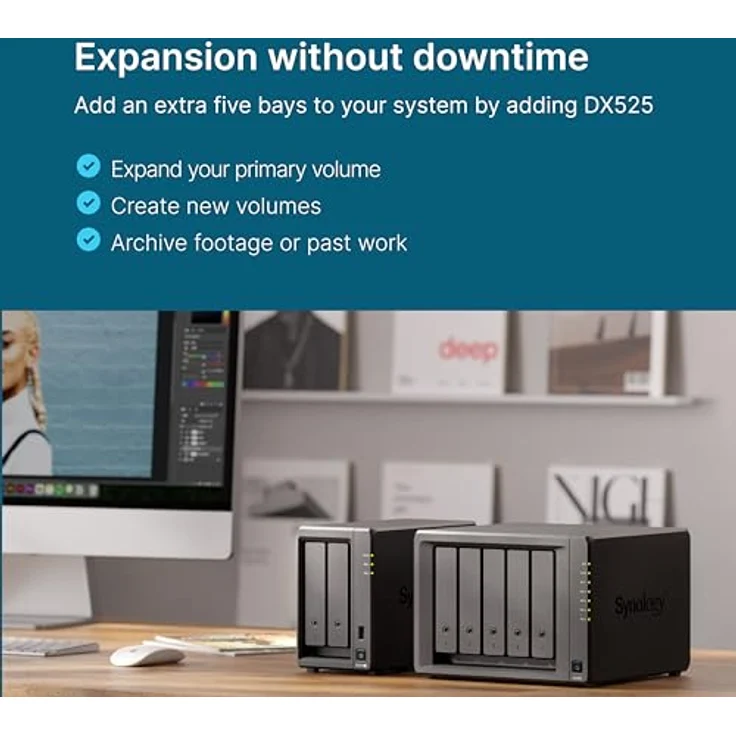 Synology DS725+ NAS-Kit mit 2 Einschüben, AMD Ryzen CPU, 4 GB RAM, 2,5 GbE-NIC, geeignet für PC-Backup und Cloud-Zugriff – Bild 3