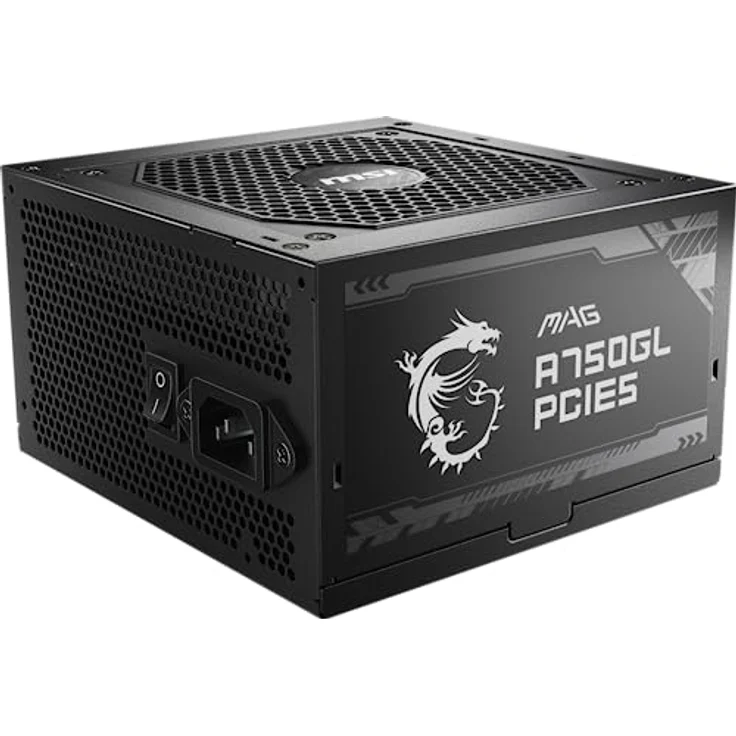 MSI MAG A750GL PCIE5 Netzteil, 750W, 80 Plus Gold vollmodular, ATX 3.0, unterstützt PCIe 5.0 GPU, 120mm FDB Lüfter mit dynamischen Kugellager, Full-Bridge LLC, Schwarze Flachkabel - 7 Jahre Garantie – Bild 4