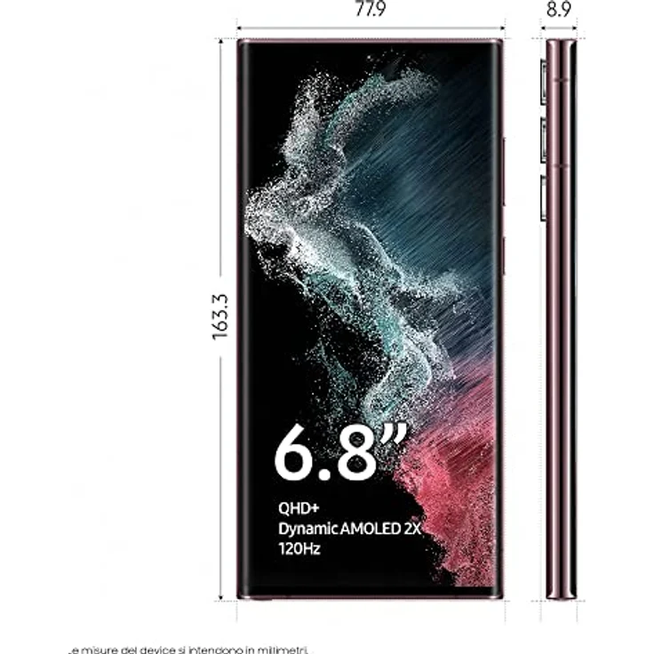 Samsung Galaxy S22 Ultra SM-S908B 17.3 cm (6.8) Dual SIM Android 12 5G USB Type-C 8 GB 128 GB 5000 mAh Burgundy – Bild 3