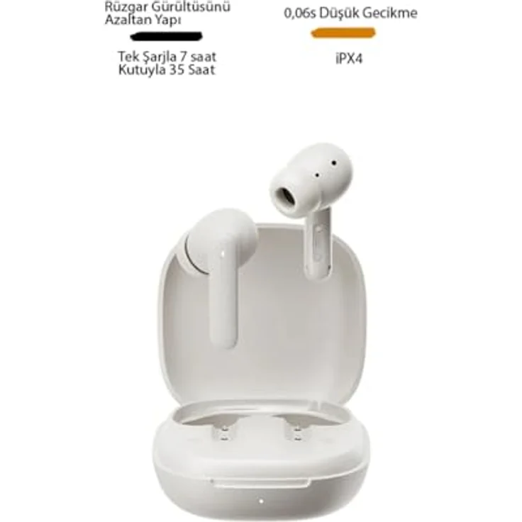QCY Buds, Bluetooth Kopfhörer mit iPX4 Wasserbeständigkeit, 35 Stunden Akkulaufzeit, 0,06s Latenz, AI-unterstützte Klangoptimierung – Bild 3