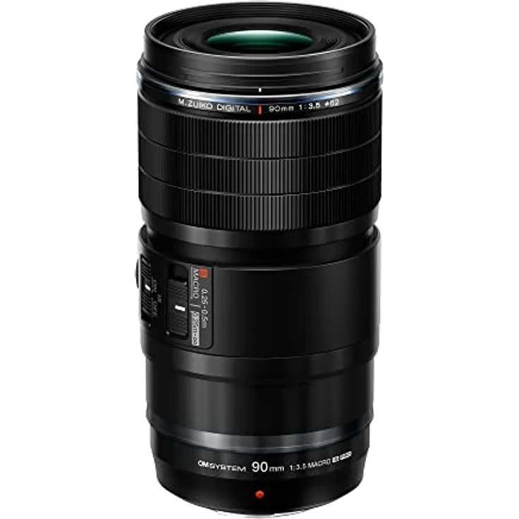 M.Zuiko Digital ED 90mm F3.5 Makro IS PRO Tele-Makro-Objektiv, wasserfestes Micro-Four-Thirds-Objektiv für besonders hohe Makrovergrößerung, kompatibel mit Olympus, OM SYSTEM und Panasonic MFT Kameras
