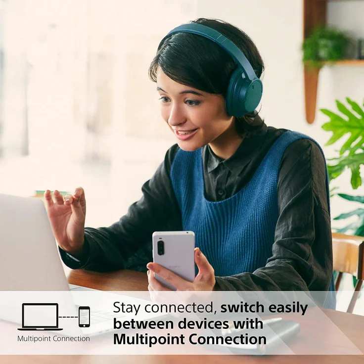 Sony WH-CH720N Over-Ear-Kopfhörer, Bluetooth, Mikrofon, Noise Cancelling, blau – Bild 7