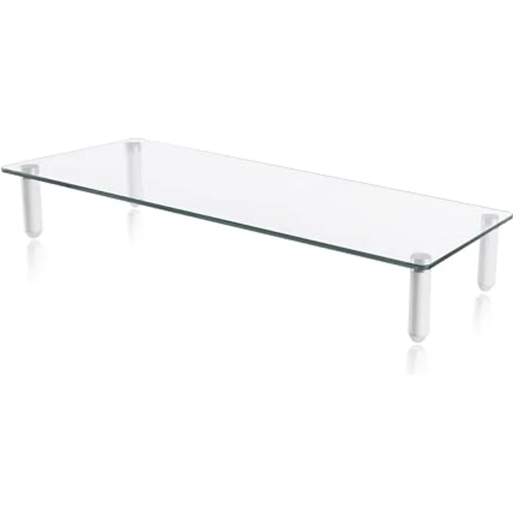 Equip Monitortischerhöhung, Glastisch bis 20 kg, ergonomisch mit zusätzlichem Stauraum