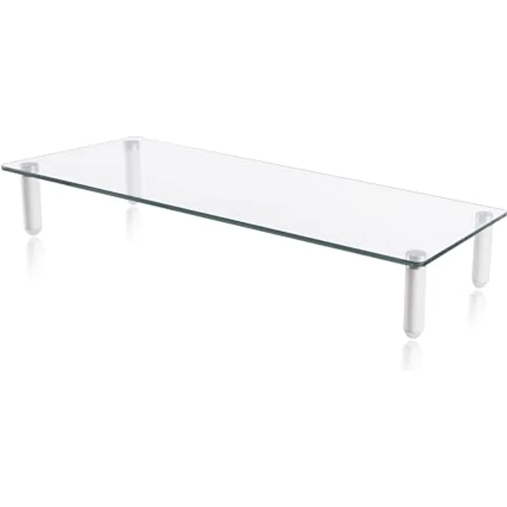 Equip Monitortischerhöhung, Glastisch bis 20 kg, ergonomisch mit zusätzlichem Stauraum – Bild 1