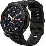 Amazfit T-Rex 3 Pro Outdoor Smartwatch, 48mm Saphir-AMOLED-Display, Titan-Lünette, Dualband-GPS, 25 Tage Akku, 180+ Sportmodi, Schwarz