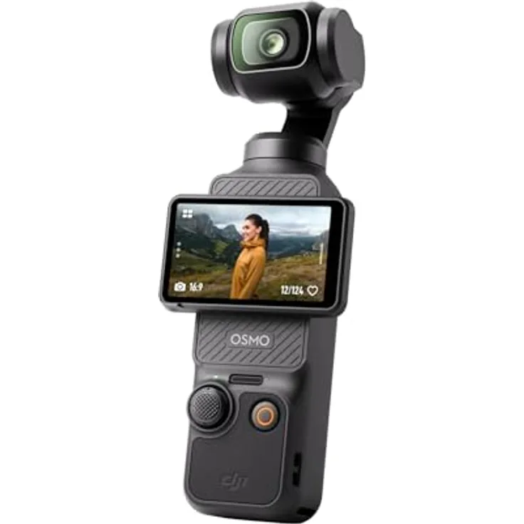 DJI Osmo Pocket 3, Vlogging-Kamera mit 1-Zoll-CMOS und 4K/120 fps Video, 3-Achsen-Stabilisierung, schnelles Scharfstellen, Gesichts-/Objektverfolgung, kleine Videokamera für Fotografie, YouTube