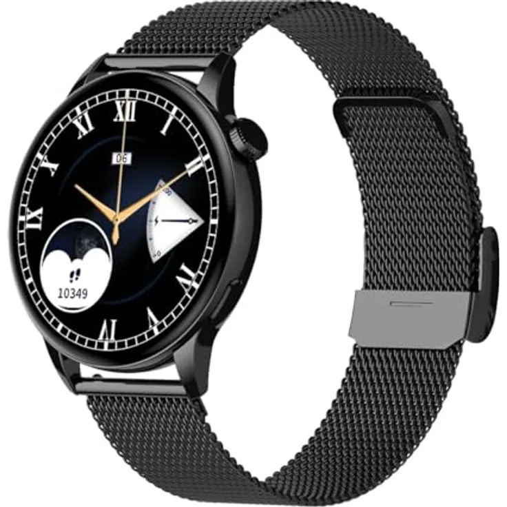 Maxcom FW58 Vanad Pro Schwarz (46 mm, Metall, One Size), Sportuhr + Smartwatch