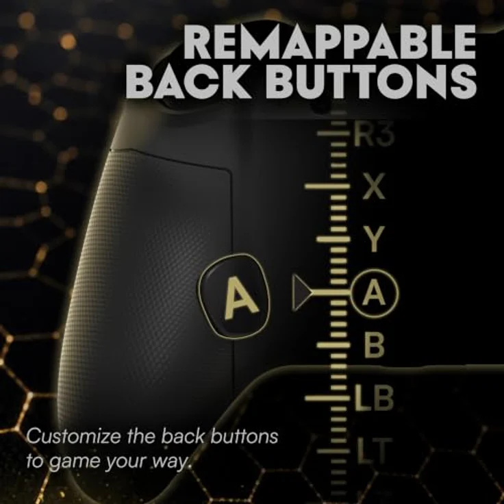 DRAKONG The Challenger Wired Hall Effect Controller, USB-C Gamepad mit 250Hz Latenz, programmierbaren Rücktasten, AUX Kopfhörerbuchse - schwarz – Bild 5