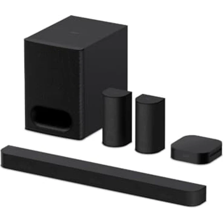 Sony BRAVIA Theatre System 6 (5.1-Kanal-Surround Sound, 1000 W, inkl. Rücklautsprecher & Subwoofer, Dolby Atmos, DTS:X, AI Voice Zoom 3 mit BRAVIA TV, DSEE, Multi-Stereo-Party-Modus) Schwarz – Bild 1