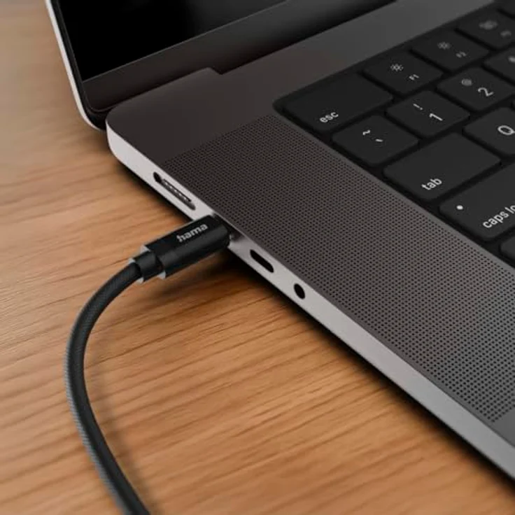 Hama Fabric USB-C Kabel, 0,48 Gbit/s, 100W, 1,5 m, Schwarz – Bild 9