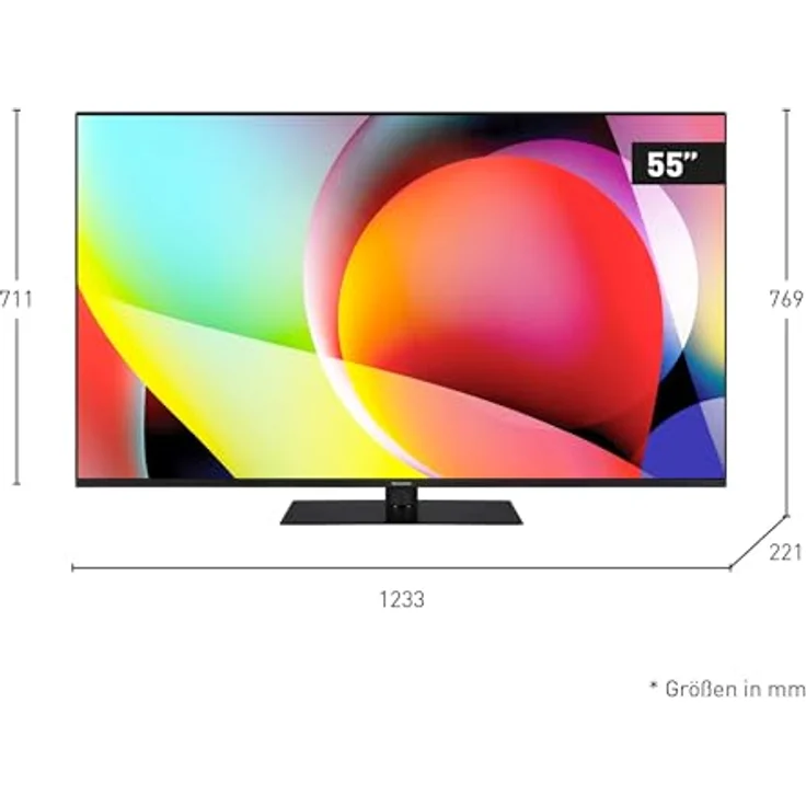 Panasonic TN-55W70AEZ, W70-Serie 55 Zoll 4K Ultra HD LED Smart TV, 2024, Google Assistant, Chromecast, Dolby Vision & Atmos, Gaming-Modus, Bluetooth, Schwarz – Bild 2