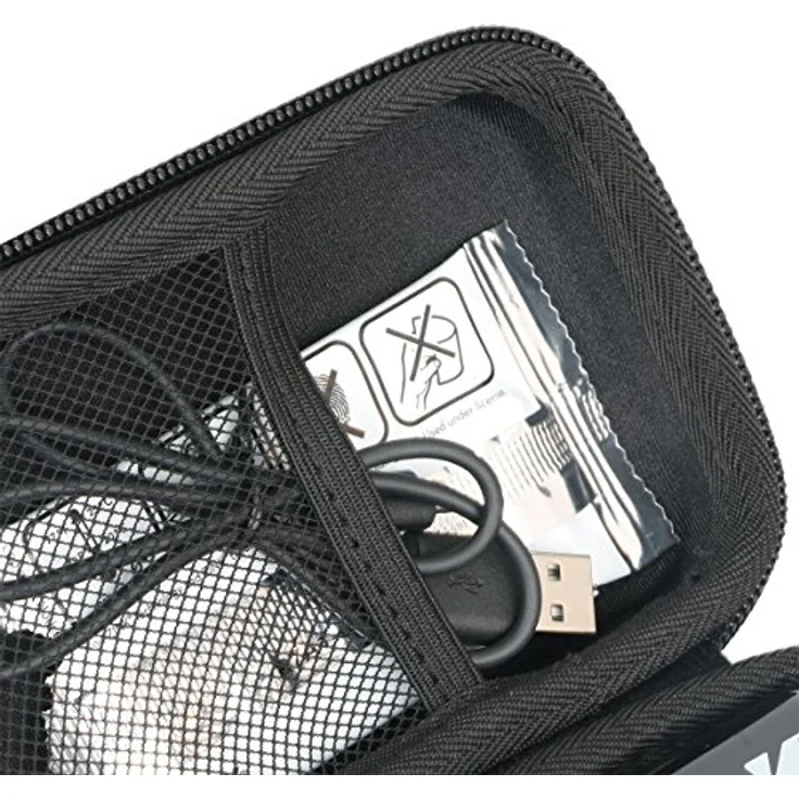 Khanka Tasche für Kodak Mini Shot/Shot 2 Retro C210R/2 Retro P210R/2 HD Wireless Fotodrucker, schwarz, stoßfest und halb wasserdicht, mit separatem Fach für USB-Kabel und Fotopapier – Bild 3
