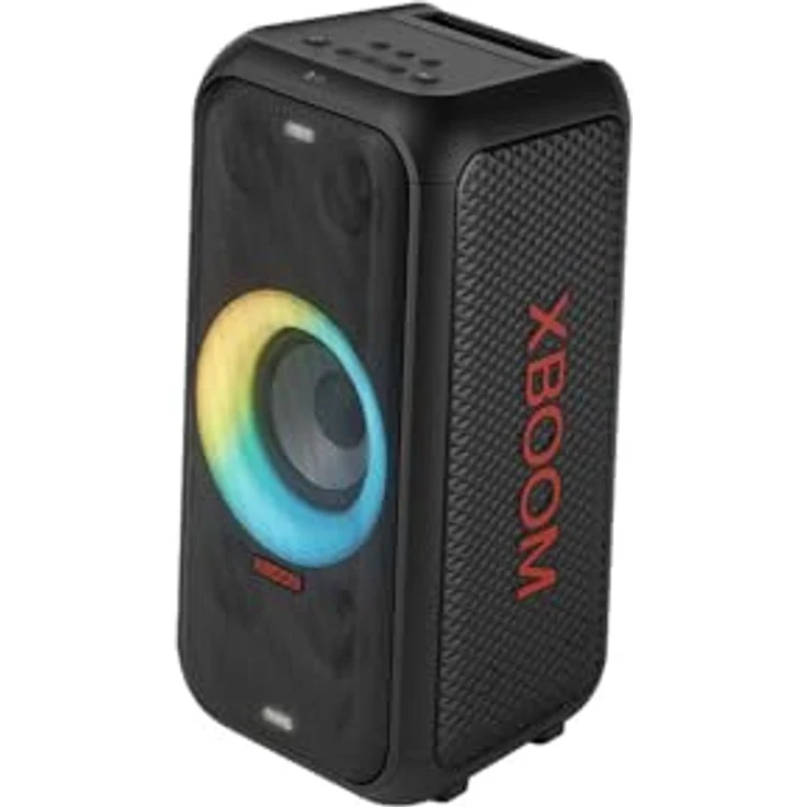 LG xboom DXL5T, rollbarer Bluetooth-Lautsprecher mit 200 W, Karaoke- & DJ-Funktionen, Beleuchtung, Schwarz [Modelljahr 2024] – Bild 1
