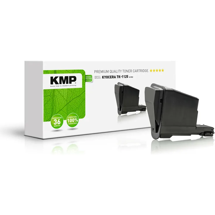 KMP Toner TK-1125 (BK), Schwarz, hohe Farbtiefe und Preisvorteil gegenüber Originaltonern