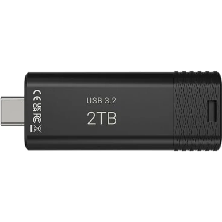 PNY Pro Elite V3 Type-C USB 3.2, 2TB Flash Drive (2000 GB, USB-C), hohe Geschwindigkeiten bis 1000 MB/s, Schwarz – Bild 5