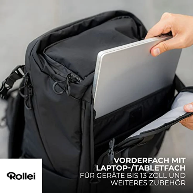 Rollei Fotoliner Ocean Adventure Rucksack, 32 l Fassungsvermögen, ideal für Reisen und Outdoor, Wasserdicht, Umweltfreundlich dank Material aus 53 recycelten Plastikflaschen – Bild 5