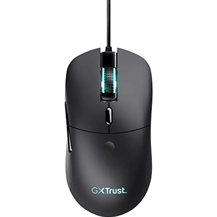 Trust Gaming GXT 981 Redex Federleichte Gaming-Maus, 200-10.000 DPI, 80-Mill-Kailh-Schaltern, Optischer Sensor, RGB-Maus, 6 Programmierbare Tasten, PC-Maus für Laptop, Computer, Windows – Schwarz – Bild 1
