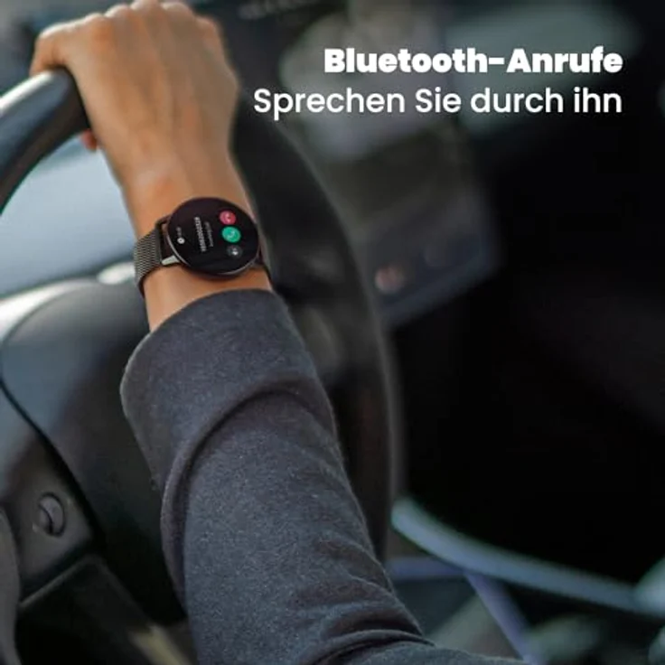 SPC Smartee Duo Classic, Smartwatch schwarze Uhr mit 1,43" AMOLED-Display, Bluetooth-Anrufen, 8 Tagen Akkulaufzeit, 100 Sportarten, IP68, austauschbarem Metallarmband – Bild 4