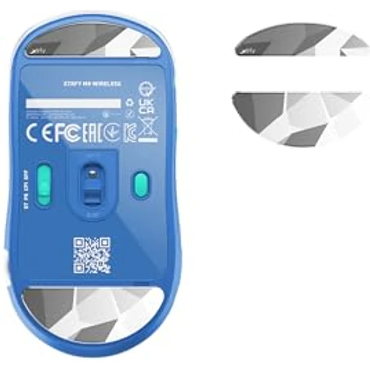 Xtrfy Glass Skates, Premium-Mausfüße aus starkem Aluminosilikat-Glas, kompatibel mit Gaming-Maus M8 Wireless, für schnelles und präzises Gleiten, Litus White – Bild 2