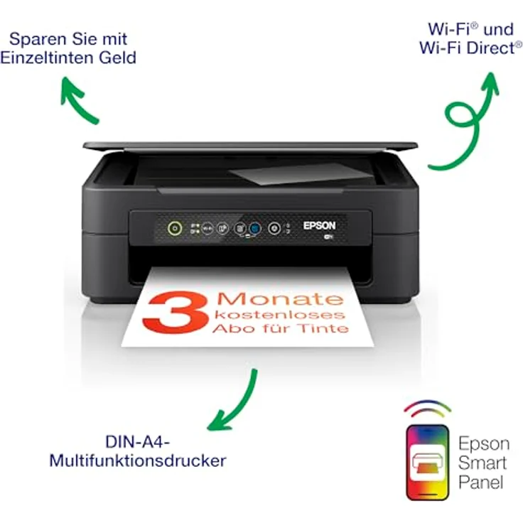 Epson Expression Home XP-2200 Tintenstrahl Multifunktionsdrucker - Farbdruck - 5760 x 1440 DPI - A4 - Direktdruck - Schwarz – Bild 3