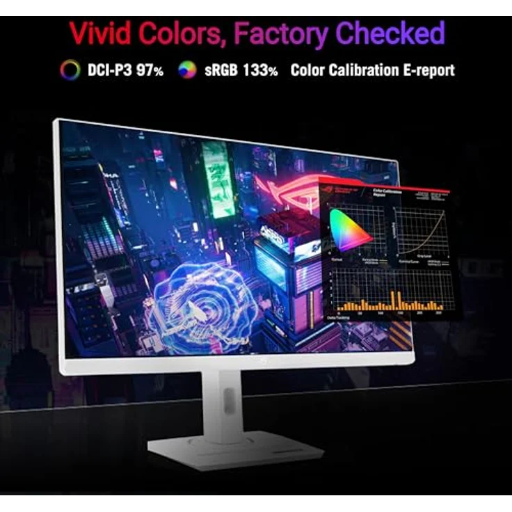 ASUS ROG Strix XG27ACS-W - 27 Zoll WQHD Gaming Monitor - 180 Hz, 1ms GtG, G-Sync, FreeSync, ELMB, DisplayHDR 400 - Weiß – Bild 3