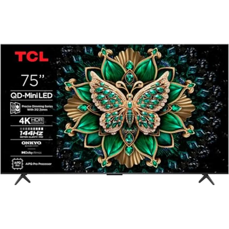 TCL 75C6K, 75 Zoll Mini LED UltraHD 4K Fernseher mit Onkyo-Sound und Google TV – Bild 1