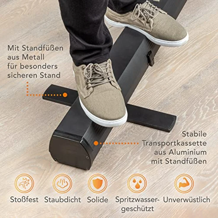 Walimex Pro Roll-Up Panel 165x220 cm Fotohintergrund Grau I Portable, freistehende Fotoleinwand für Portrait-Shootings, Fotostudio & Streaming I Chromakey Effekt I Metallbox für Stabilität & Schutz – Bild 4