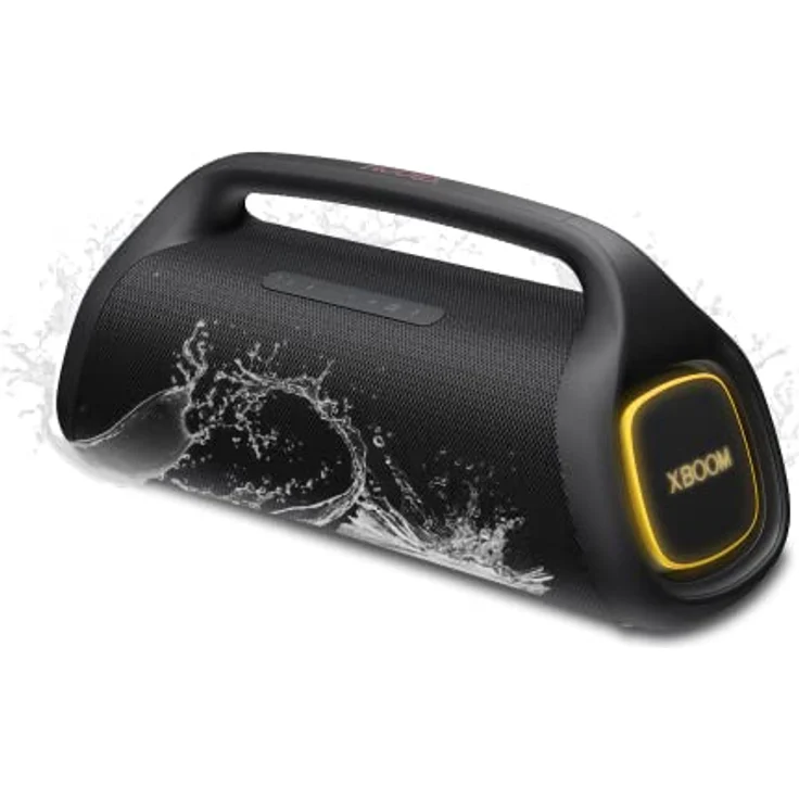 LG XBOOM Go XG9Q Bluetooth-Lautsprecher, 80 W, Lautsprecher mit Sound Boost, Stroboskopbeleuchtung, Wasser- und staubdicht (IP67), dynamischer Bass-Optimierer, 24 Stunden Spielzeit, Schwarz – Bild 1