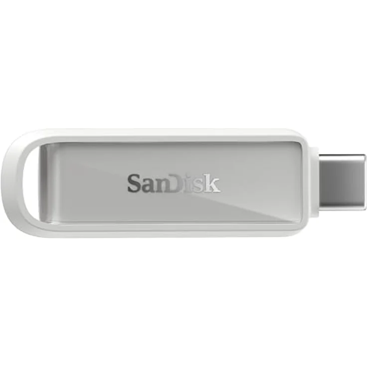 SanDisk Phone Drive 512 GB USB Type-C, Flash-Laufwerk mit 150 MB/s Lesen, Schlüsselring-Öse, Arctic White – Bild 1