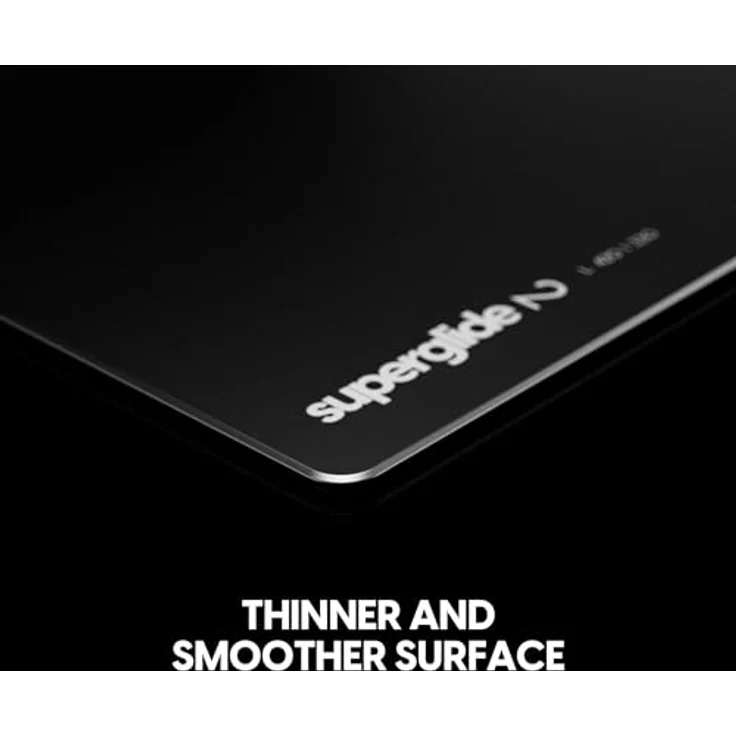 Pulsar Gaming Gears Superglide Glass Mouse Pad v2 (L), Aluminosilikatglas, 1.5 mm dick, rutschfeste Silikongummibasis, Schwarz – Bild 3