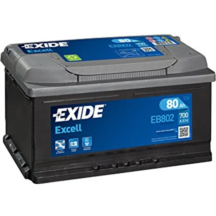 Exide EB802 Excell 12V 80Ah 700A Autobatterie, wartungsfrei mit 3DX Gitternetztechnologie – Bild 2