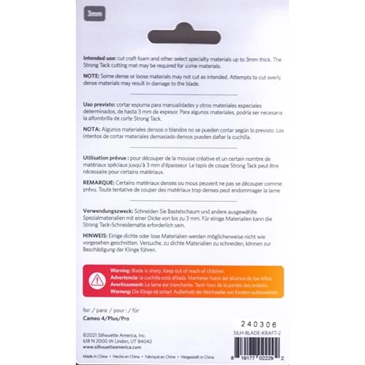 SIL 3mm Kraft-Messer für Silhouette CAMEO 4 Plotter im Doppelpack - Preisvergleich – Bild 2