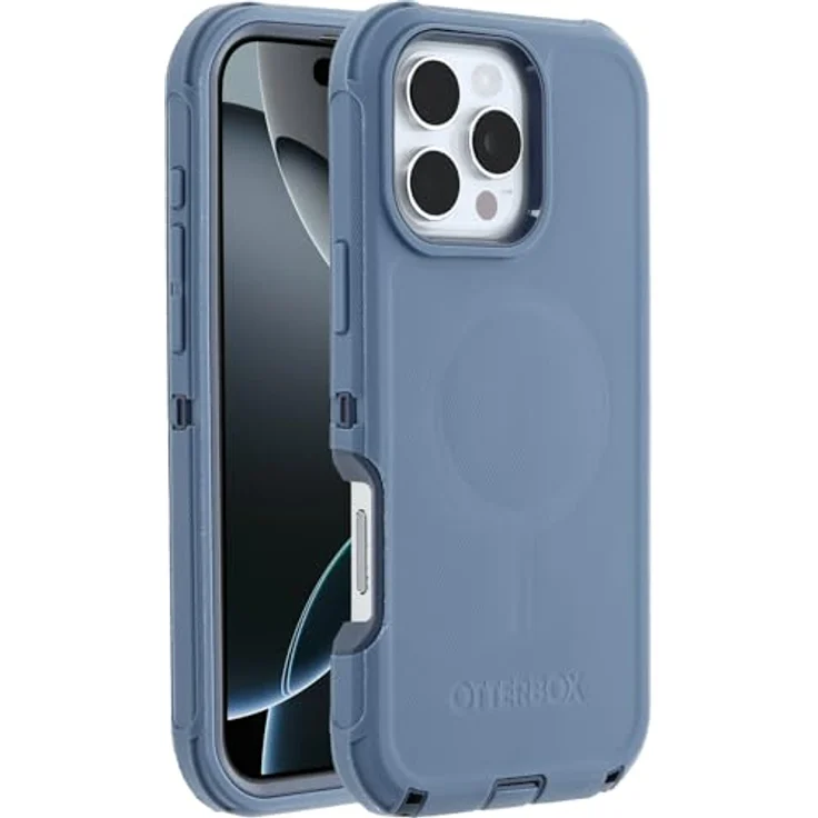 OtterBox Defender Series MagSafe Hülle für iPhone 16 Pro Max, stoßfest, sturzsicher, extrem robust, Schutzhülle, 7X getestet nach Militärstandard, Blau – Bild 1