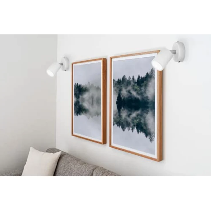 Adviti DOA SP 1 Strahler Deckenleuchte und Wandleuchte Spot GU10 max 2 x 50 W IP20 (Weiß) - Schwenkbarer Lampenkopf, modernes Design, einfache Montage – Bild 2