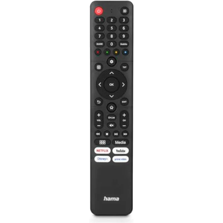 Hama 221067 Fernbedienung für Hisens Smart-TVs, IR Wireless mit Drucktasten, Schwarz – Bild 2