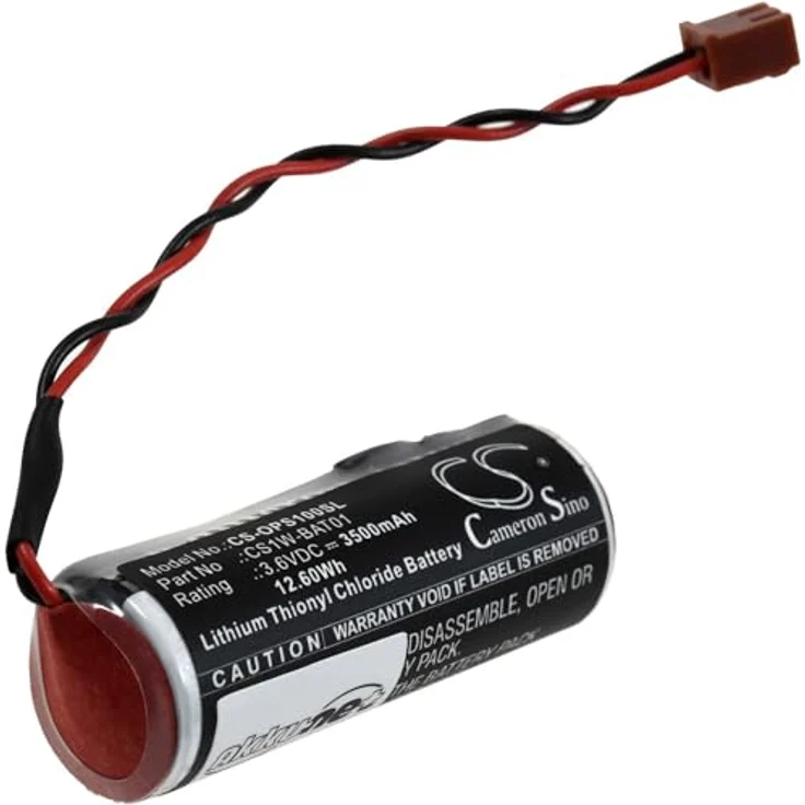 Powery SPS-Lithiumbatterie für Omron Typ CS1W-BAT01, 3,6V 3500mAh Li-SOCl2 – Bild 1