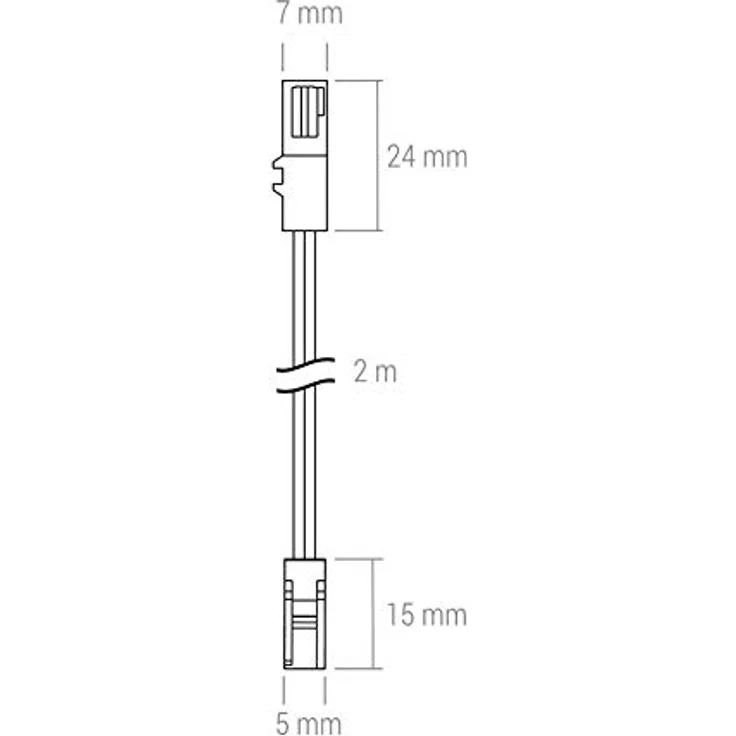 SOTECH JUNKER Lighting Verlängerungskabel 2000 mm weiß (miniAMP Stecker/Buchse) für LED-Beleuchtung VIOLA – Bild 2
