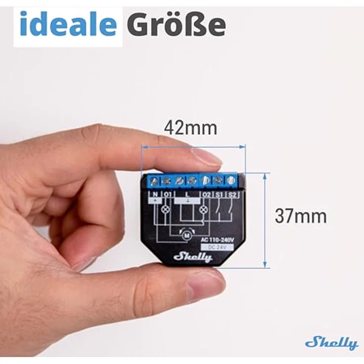 Shelly Plus 2PM Smart Home Doppel Relais Schalter, Digitale Steuerung per er App & WLAN, Kompatibel mit Alexa & Goo – Bild 2