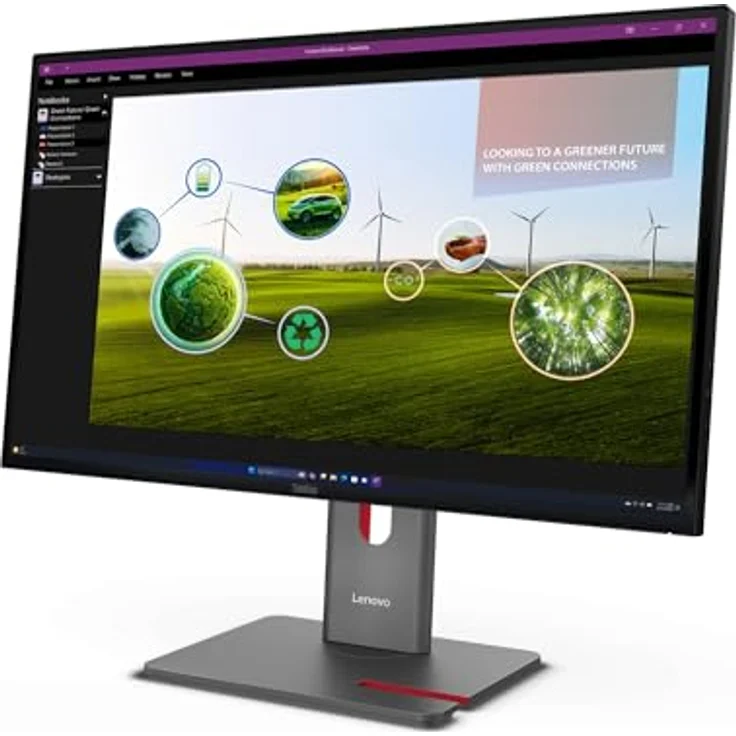 Lenovo ThinkVision P27Q-40, 27" LED-Monitor mit 2560 x 1440 QHD, 120 Hz, IPS, 350 cd/m², 1500:1, HDR10, 4 ms, HDMI, DisplayPort, Finsternis schwarz – Bild 3