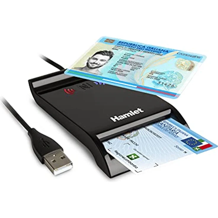 Hamlet HUSCR-NFC Smart Card Reader USB und Contactless NFC für elektronische Karte CIE 3.0 – Bild 1