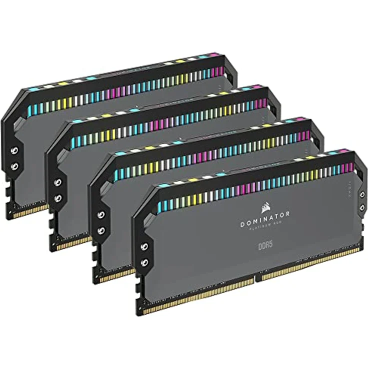 Corsair DOMINATOR PLATINUM RGB DDR5 RAM 64GB (4x16GB) 5600MHz CL36 AMD EXPO iCUE Kompatibel Computer Speicher - Grau (CMT64GX5M4B5600Z36) – Bild 1
