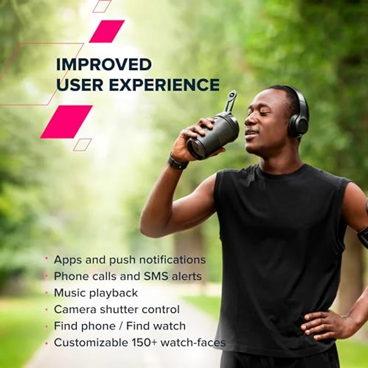 CANYON Smartwatch SW83, 3.4 cm IPS Fitness Uhr mit GPS, 128 Sportmodi, SpO2, Echtzeit Herzfrequenz, Schrittzähler, Stress- & Schlafmonitor, kompatibel mit STRAVA – Bild 3